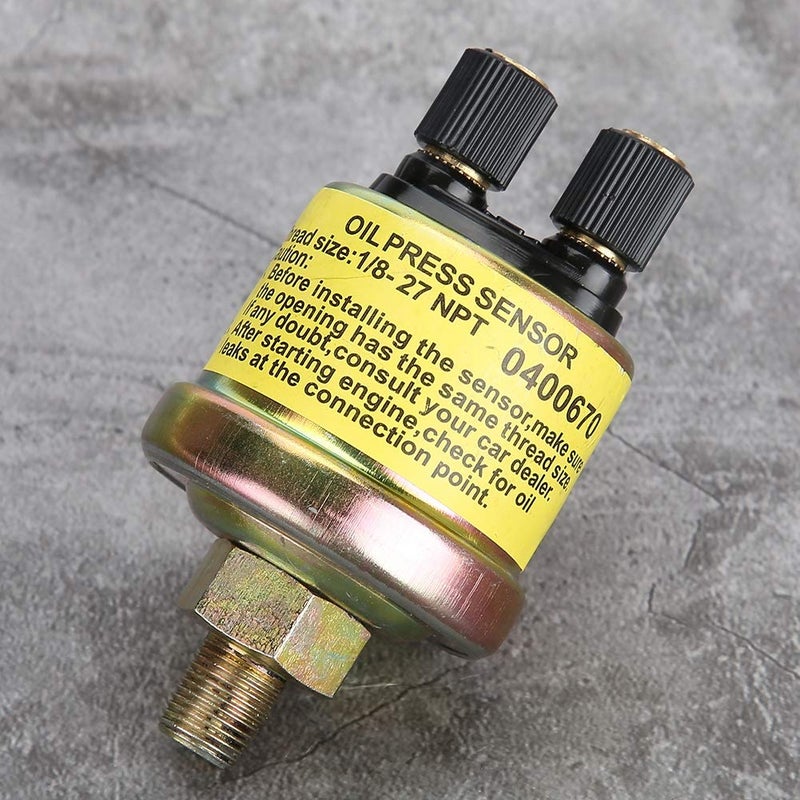 Dweekiy Oil Pressure Sensor, Universal 1/8 NPT Car Replacement Engine Oil Pressure Sensor for Aftermarket Gauge - Image 4